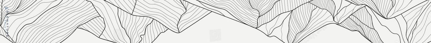 Black and white mountain line arts wallpaper, luxury landscape background design, board 1