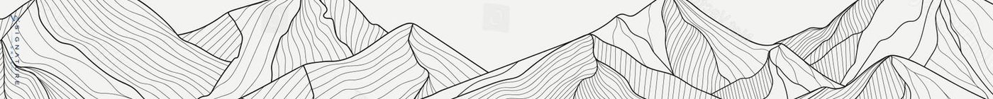 Black and white mountain line arts wallpaper, luxury landscape background design, board 2